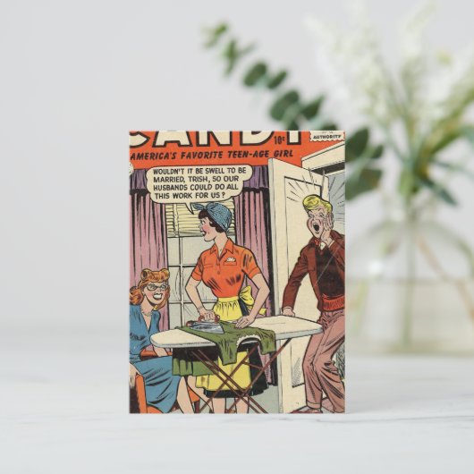 夫と家事 ポストカード (スタンド正面)