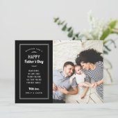 夫と父のための現代的な写真の父の日カード 招待状 (スタンド正面)