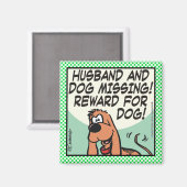 夫と犬 マグネット (正面/裏面)