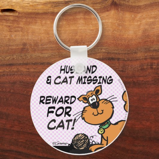 夫と猫 キーホルダー (正面)