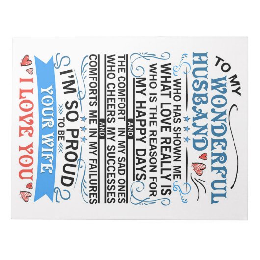 夫と私の素晴らしい夫 ノートパッド (正面)