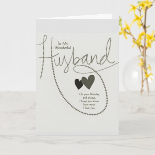 **夫と誕生日** カード (黄色い花)