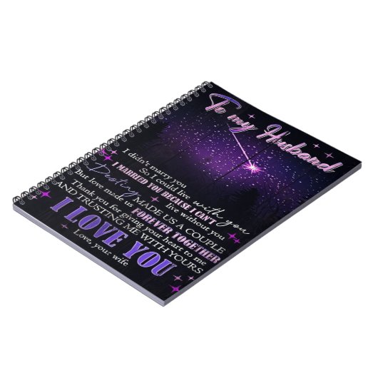 夫にデコール愛引用文手紙 ノートブック (左側)