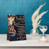 夫にデコール愛引用文手紙 フォトプラーク (側面)