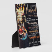 夫にデコール愛引用文手紙 フォトプラーク (側面)