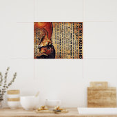 夫にデコール愛引用文手紙 ポスター (キッチン)