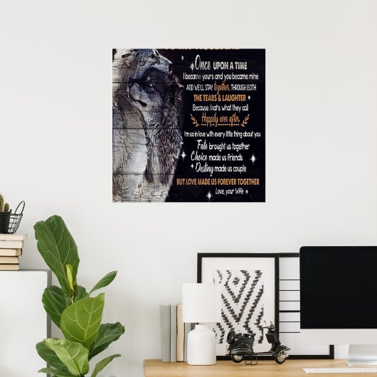 夫にプレゼントパーソナライズされた ポスター (ホームオフィス)