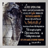 夫にプレゼントパーソナライズされた ポスター (正面)