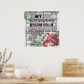 夫にプレゼント |かわいい引用文の贈り物 | ポスター (キッチン)