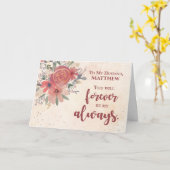 夫に名前をカスタムするバレンタインデーの花 カード (黄色い花)