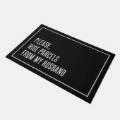 夫に小包を隠して下さい ドアマット (アングル)