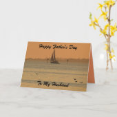 夫に幸せな父の日 カード (黄色い花)