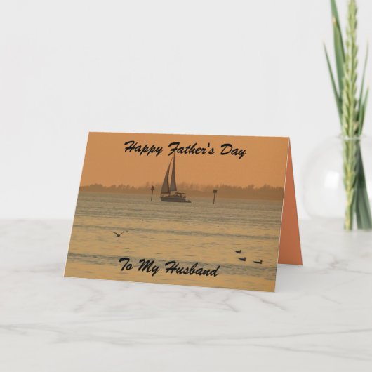 夫に幸せな父の日 カード (正面)
