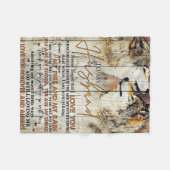 夫に愛す フリースブランケット (正面(横))