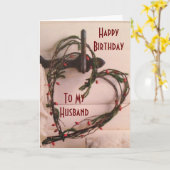 夫に愛を捧げる誕生日 カード (黄色い花)