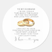 夫に時計を戻せたらいいのに ラウンドシール (正面)