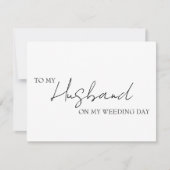 夫に私の結婚式の日のカードで，私の夫に ノートカード (正面)
