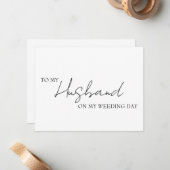 夫に私の結婚式の日のカードで,私の夫に ノートカード (正面/裏面インサイチュ)