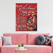 夫に贈り物を贈り最高の物に キャンバスプリント (インサイチュ (リビング))