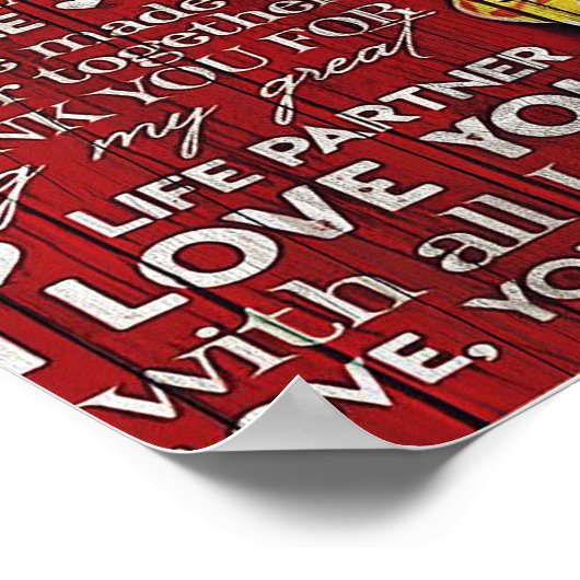 夫に贈り物を贈り最高の物に ポスター (角)