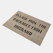 夫に隠しパッケージ 面白い ドアマット (アングル)