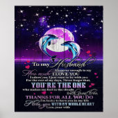 夫に |かわいい家族プレゼント ポスター (正面)