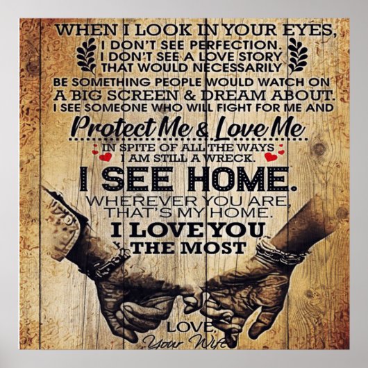 夫に |夫への誕生日ギフト | ポスター (正面)