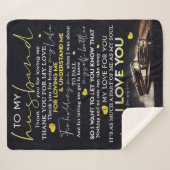 夫に |夫最高のへの贈り物 シェルパブランケット (正面(横))