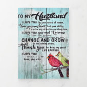 夫に |完璧パーソナライズされたな贈り物 三つ折り案内状 (カバー)