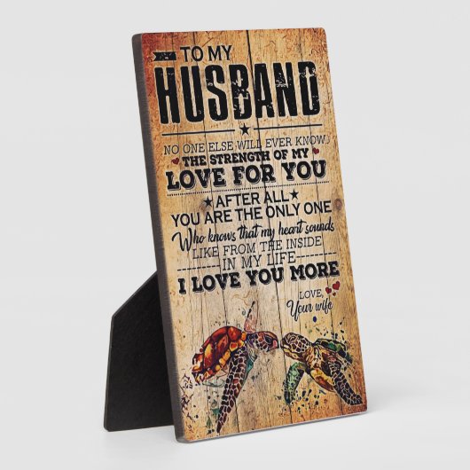 夫に |愛の引用文を夫に フォトプラーク (側面)