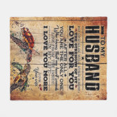 夫に |愛の引用文を夫に フリースブランケット (正面(横))