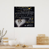 夫に |愛の引用文を夫に| ポスター (キッチン)