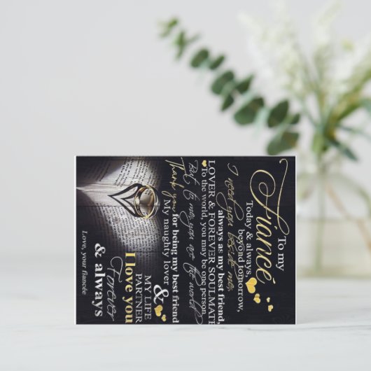 夫に |愛の引用文を夫に| ポストカード (スタンド正面)