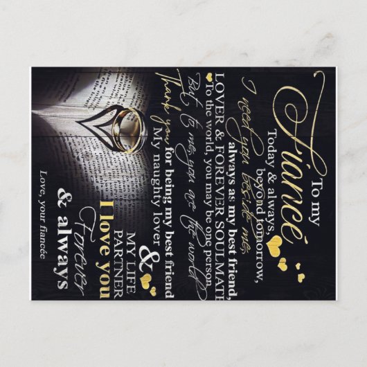 夫に |愛の引用文を夫に| ポストカード (正面)