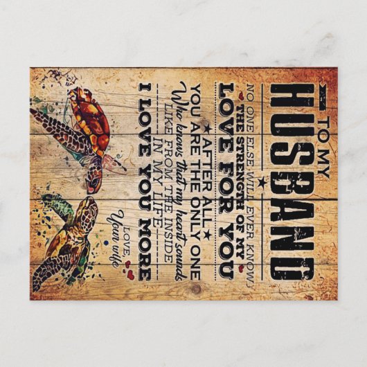 夫に |愛の引用文を夫に 案内ポストカード (正面)