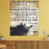 夫に |美しい家族の装飾ギフト キャンバスプリント (インサイチュ (リビング))