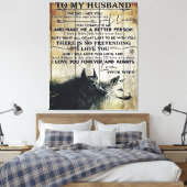 夫に |美しい家族の装飾ギフト キャンバスプリント (インサイチュ (寝室))