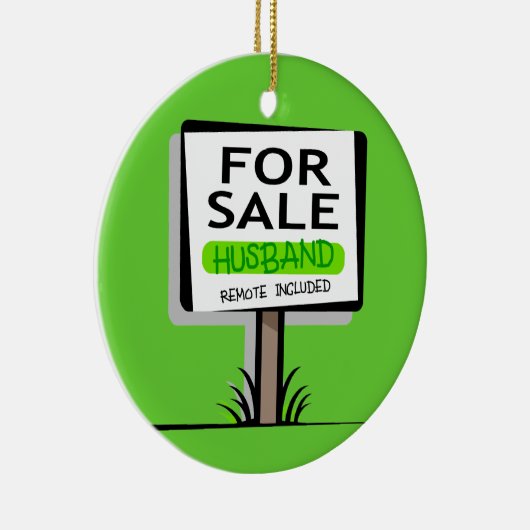 夫のおもしろいクリスマス飾り セラミックオーナメント (右)