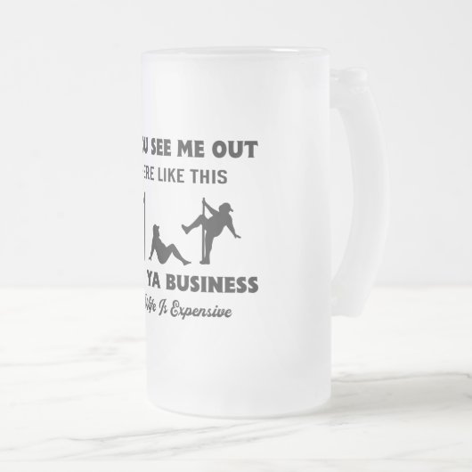 夫のおもしろい妻への贈り物フロストマグ フロストグラスビールジョッキ (正面右)