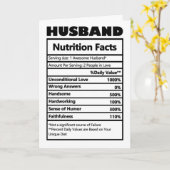 夫のおもしろい栄養の事実ジョーク カード (黄色い花)