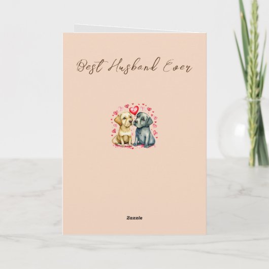 夫のかわいい犬の記念日 カード (裏面)