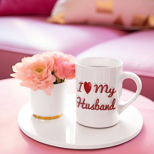 夫のかわいい赤文字 ジャンボコーヒーマグカップ