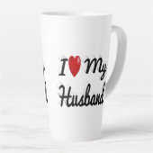 夫のかわいい黒が大好き カフェラテマグ (右アングル)