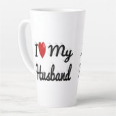 夫のかわいい黒が大好き カフェラテマグ (左アングル)