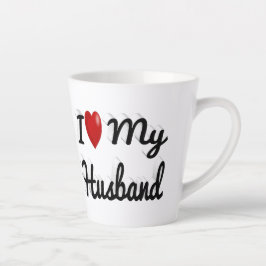 夫のかわいい黒が大好き カフェラテマグ