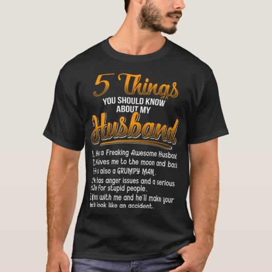 夫のこと5つ知っておくべきこと Tシャツ (正面)