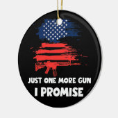 夫のために愛国心を約束する銃をもう一発 セラミックオーナメント (左)