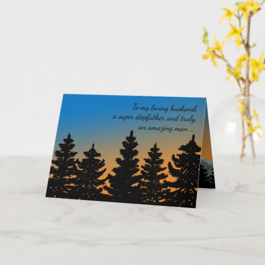 夫のために |義父 |松の木の父の日 カード (黄色い花)