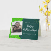 夫のためにHappy Father's Day写真グリッターカード カード (黄色い花)