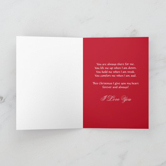 夫のためのクリスマスカード シーズンカード (内部)